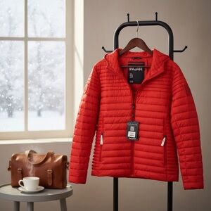 Pajar Men  Vibrant Red Puffer Coat